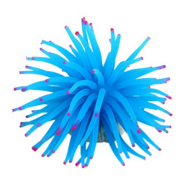 Aquarium Fish Tank Silicone Sea Anemone Artificial Coral Ornament SH213 red